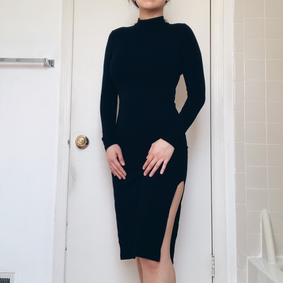 Mock Neck Dress - Picture 1 of 3